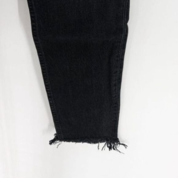 GRLFRND Black Karolina High Rise Skinny Jeans Raw Hem 100% Cotton Denim 27 New - Picture 6 of 11